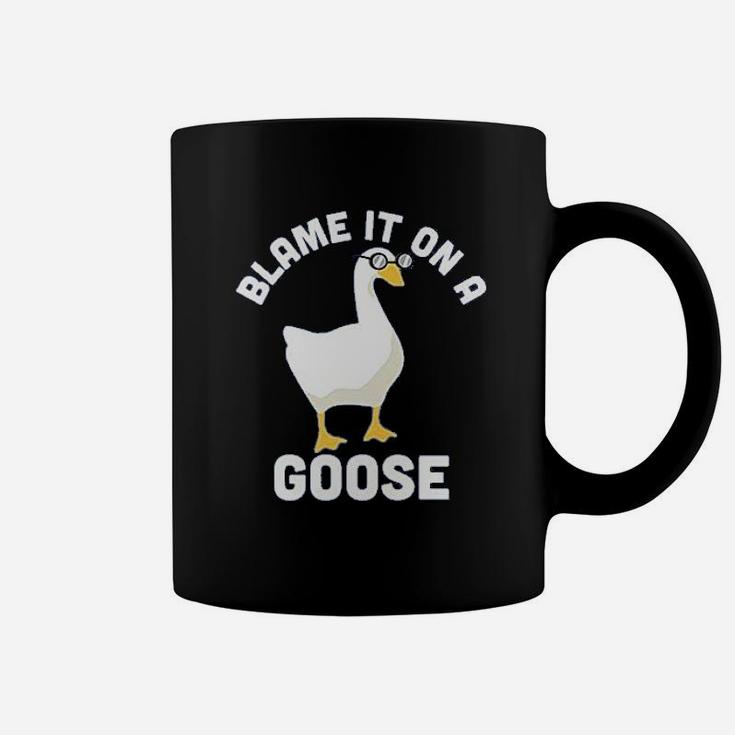 Blame It On A Goose Funny Video Game Meme Graphic Coffee Mug