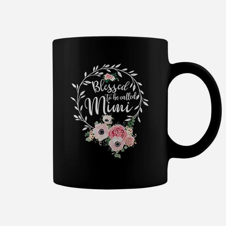 Blessed Mimi For Women Floral Grandma Blessed To Be Called Mimi Coffee Mug
