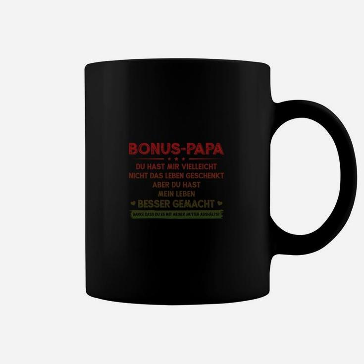 Bonus-Papa Tassen mit Spruch, Schwarzes Tee für Stiefväter