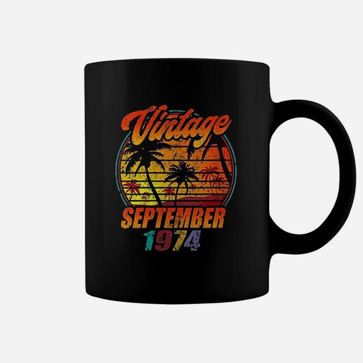 Born In September Vintage 1974 Birthday  Coffee Mug