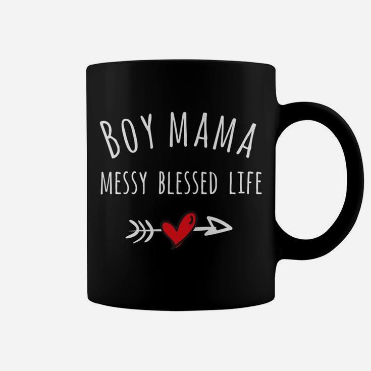 Boy Mama Boy Mama Messy Blessed Life Coffee Mug