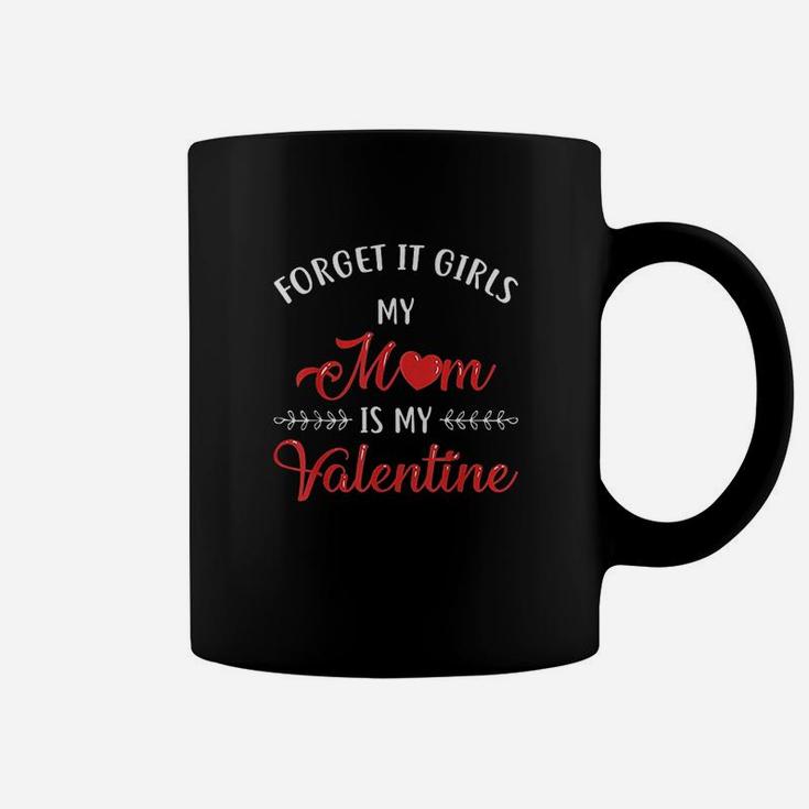Boys Valentines Day Mom Is My Valentine Men Kids Funny Coffee Mug