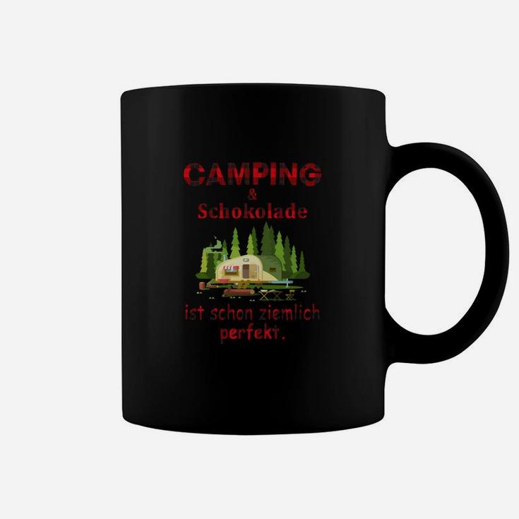 Camping Schokoladenseite Herren Tassen, Natur und Spruch Motiv