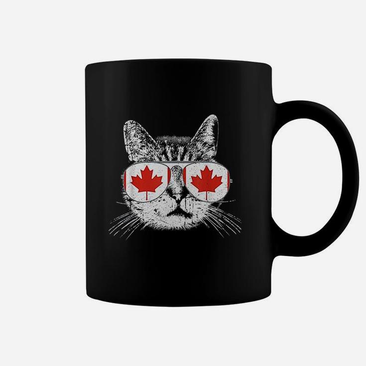 Canada Flag Cat Canadian Pride Men Women Kids Fur Mom Dad Coffee Mug