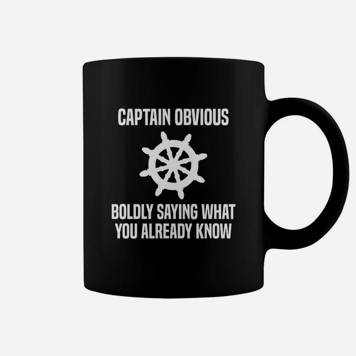 Captain Obvious Boldly Saying What You Already Know Coffee Mug