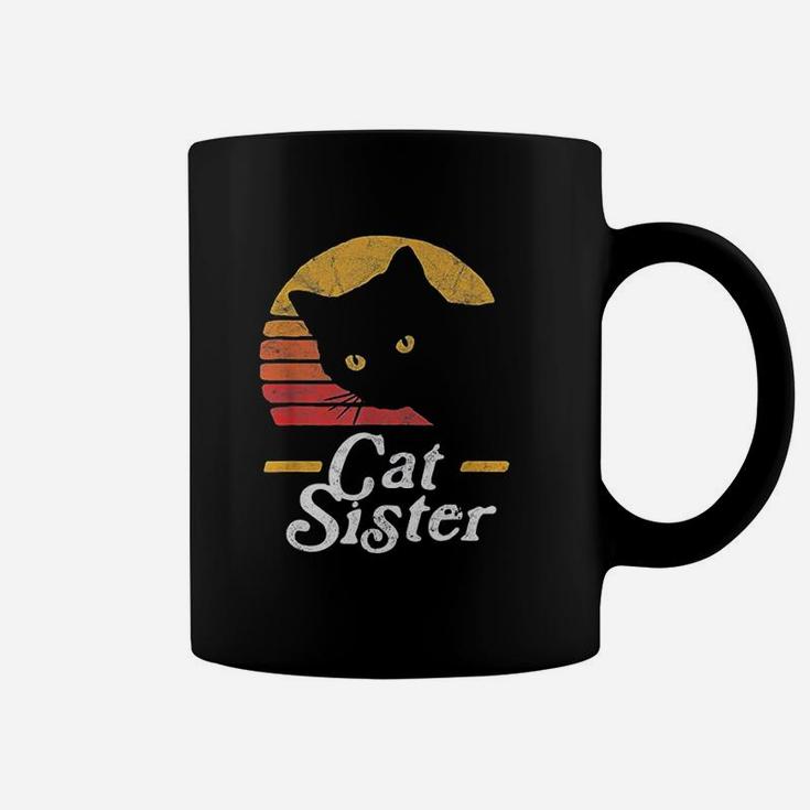 Cat Sister Vintage Eighties Style Coffee Mug