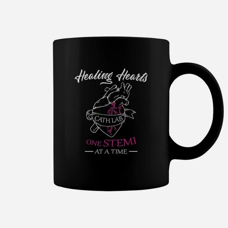 Cath Lab Nurse Gift Nurse Stemi Care Healing Heart Coffee Mug