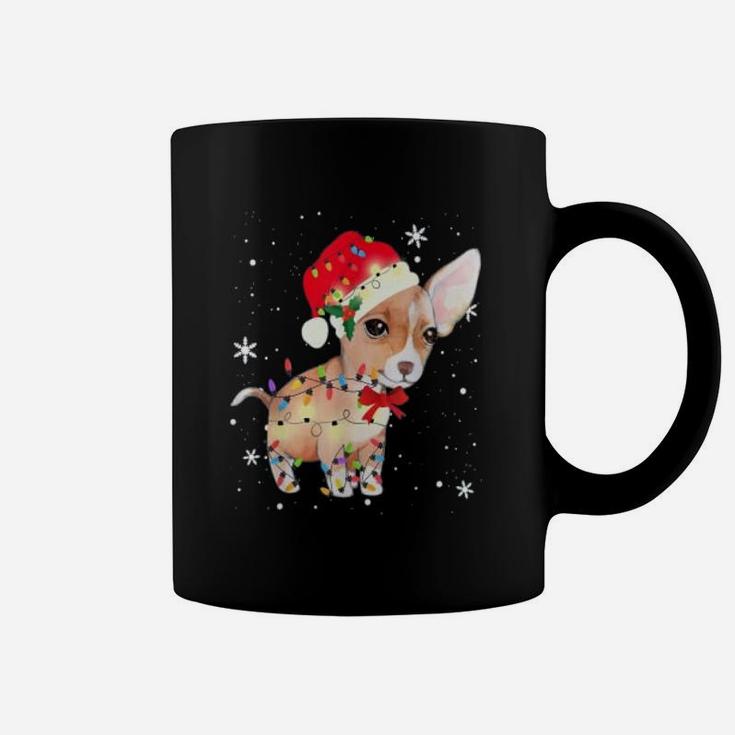 Chihuahua Dog Christmas Light Xmas Mom Dad Gifts Coffee Mug