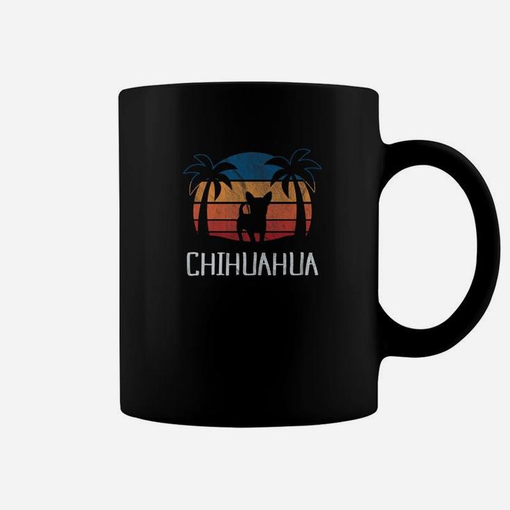 Chihuahua Dog Retro 70s 80s Beach Coffee Mug