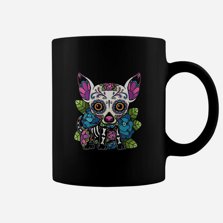 Chihuahua Skull Mexico Dog Calavera Dia De Los Muertos Coffee Mug