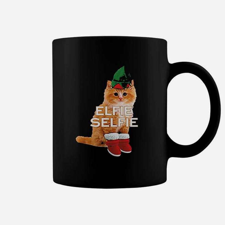 Christmas Cat Elfie Selfie Coffee Mug
