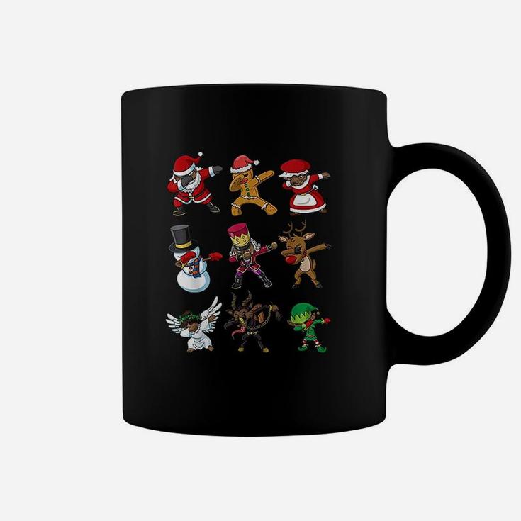 Christmas Dabbing Squad African American Santa Mrs Claus Coffee Mug