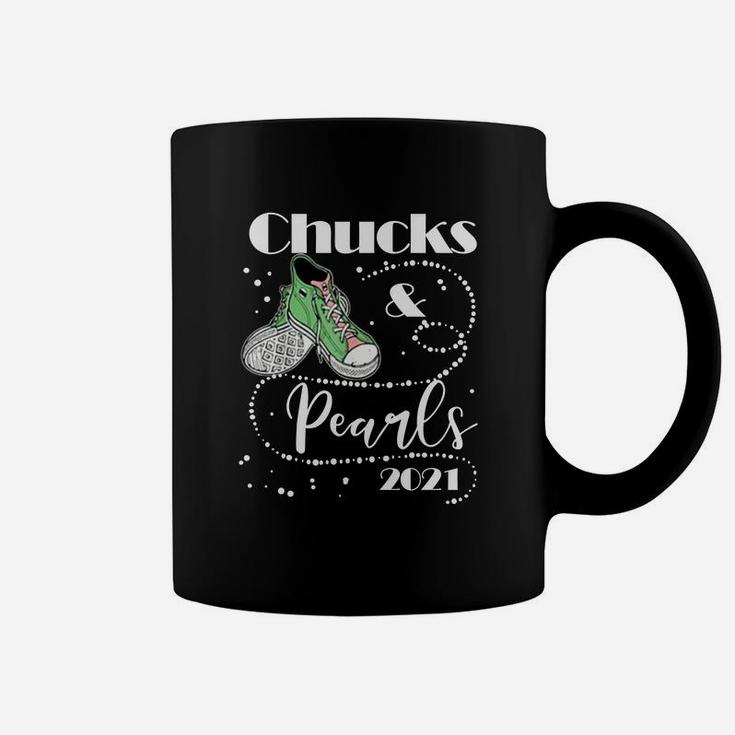 Chucks And Pearls 2021 Green Cute Shoes Coffee Mug