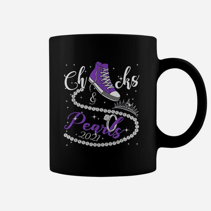 Chucks And Pearls 2021 Hbcu Black Girl Magic Purple Gift Coffee Mug