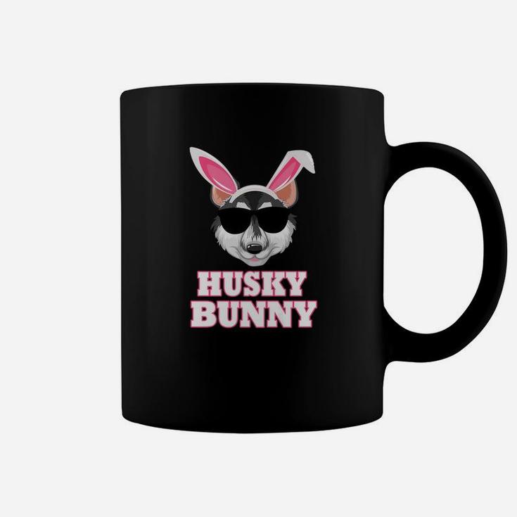 Cool Glasses Huskys Bunny Rabbit Dog Happy Easter Coffee Mug