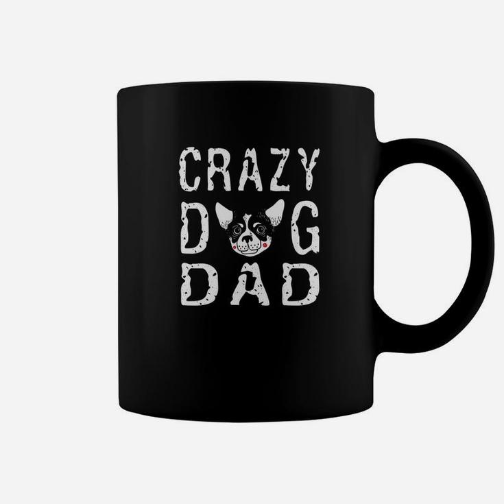 Crazy Dog Dad Funny Fathers Day Novelty Gift Premium Coffee Mug