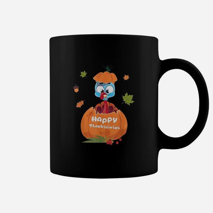 Cute Turkey Pilgrim In Pumpkin Thanksgiving Coffee Mug