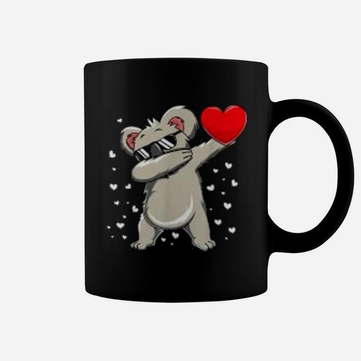 Dabbing Koala Bear Heart Valentines Day Funny Gift Coffee Mug