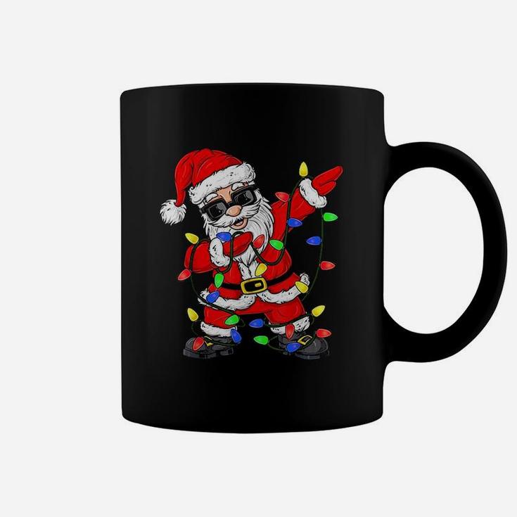 Dabbing Santa Claus Christmas Tree Lights Boys Kids Dab Xmas Coffee Mug