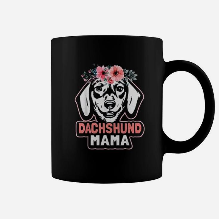Dachshund Mama Dog Mom Flower Weiner Dog Cute Funny Gift Coffee Mug
