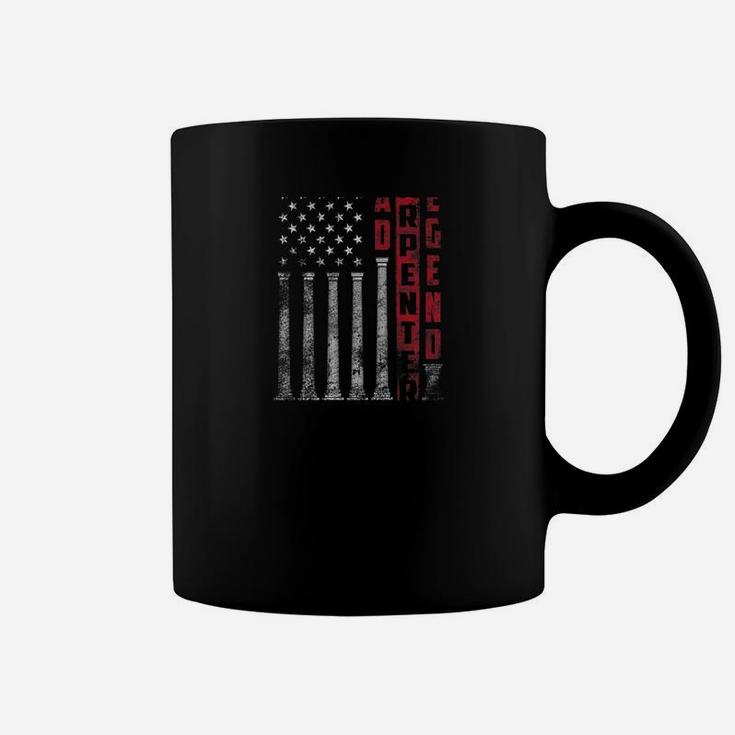 Dad Carpenter Legend Distressed Flag Shirt Fathers Day Gift Coffee Mug