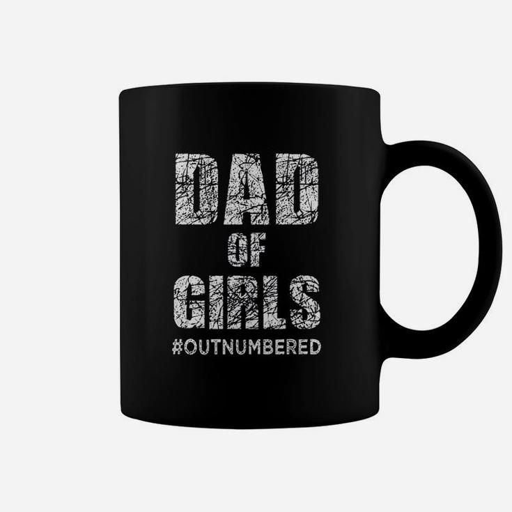 Dad Of Girls Outnumbered Fathers Day Gift Coffee Mug