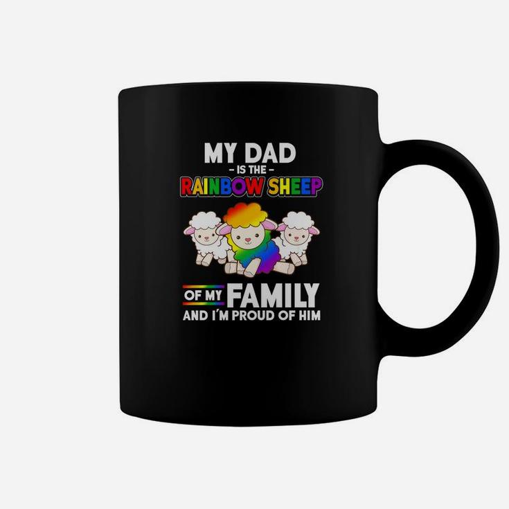 Dad Rainbow Sheep Family Proud Gay Pride Coffee Mug