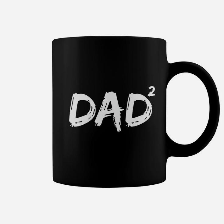 Dad Squared Funny Father Of Two Kids Daddy Again Coffee Mug