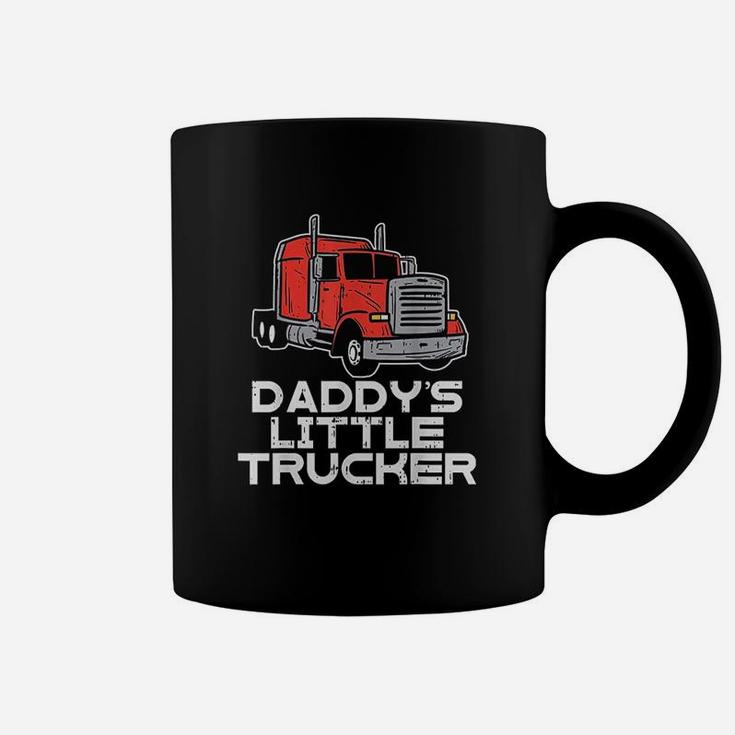 Daddys Little Trucker Semi Truck Trucking Boys Girls Gift Coffee Mug