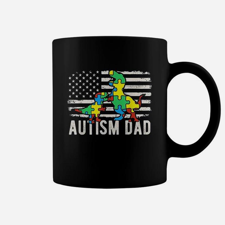Dinosaur Dad T Rex American Flag Awareness Us Coffee Mug