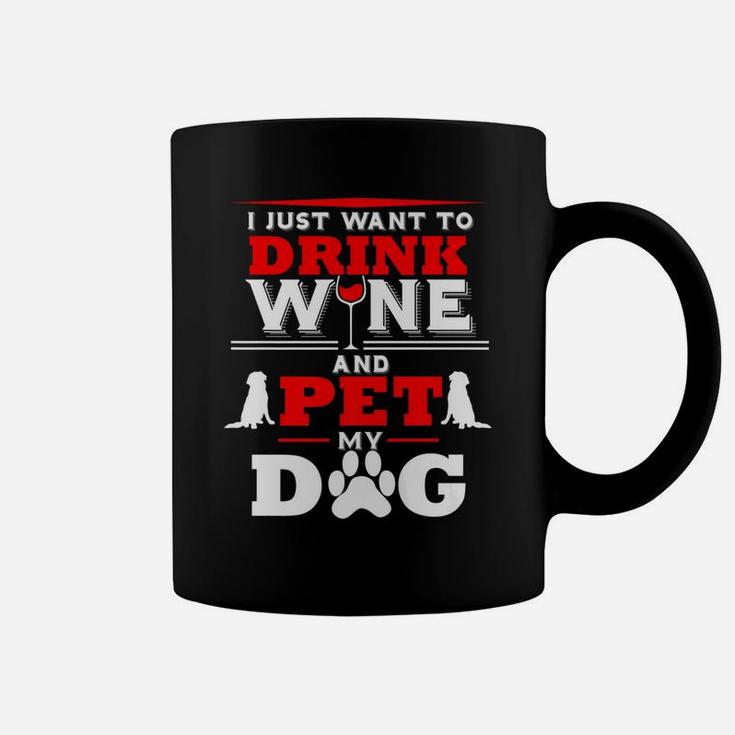 Dog Drink Wine Funny Rescue Bulldog Pug Dachshund Coffee Mug