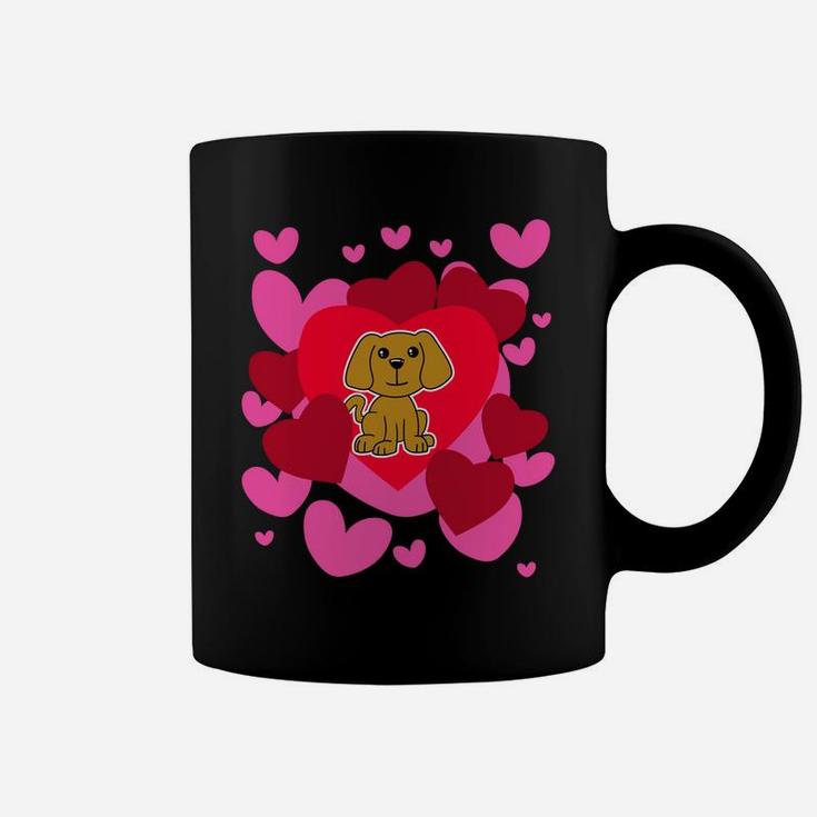 Dog Love Puppy Valentines Day Romantic Hearts Coffee Mug
