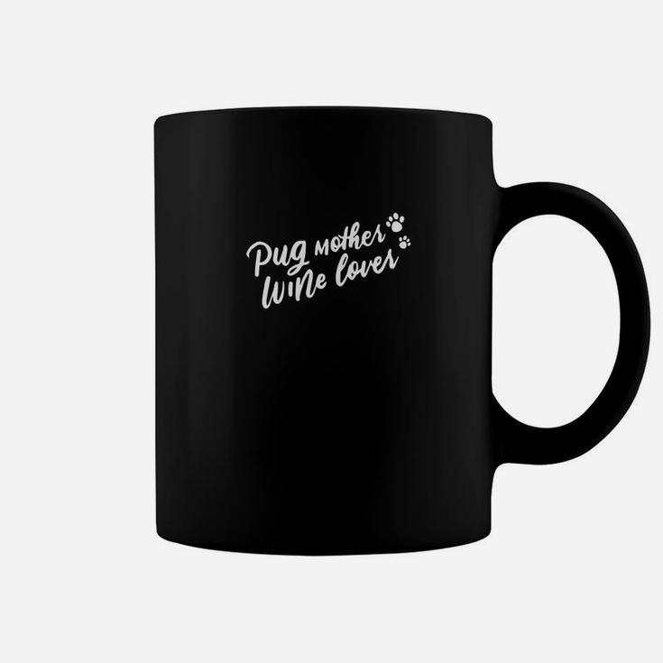Dog Mother Wine Lover Funny Gift For Mom Wife Womens Coffee Mug