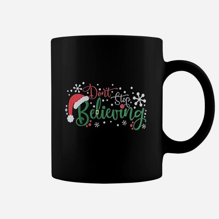 Dont Stop Believing Christmas Santa Coffee Mug