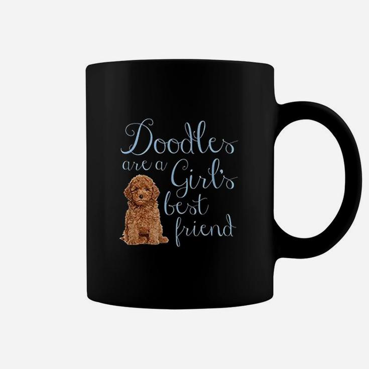 Doodles Are A Girls Best Friend Golden Labradoodle Dog Mom Coffee Mug