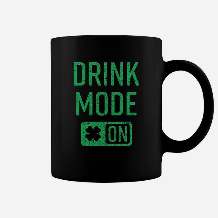 Drink Mode On Tanktop Funny Cool Saint Patricks Day Coffee Mug