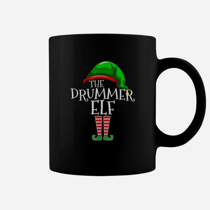 Drummer Elf Group Matching Family Christmas Gift Outfit Drum Coffee Mug