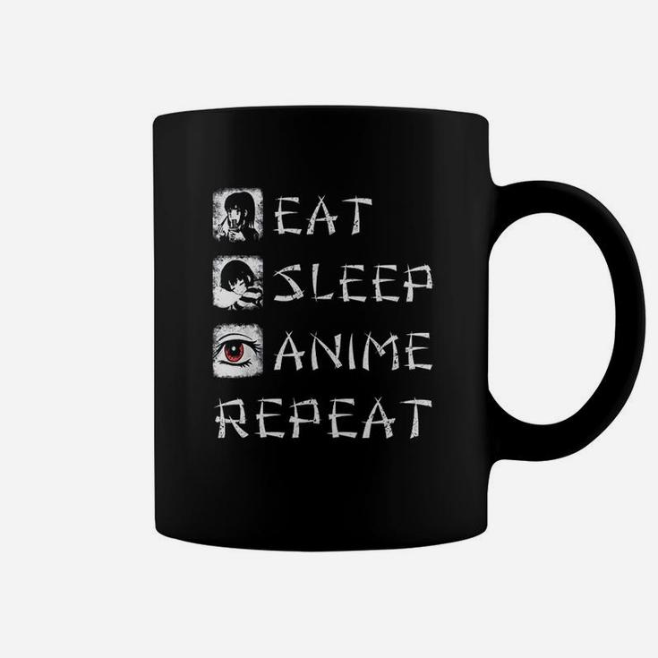 Eat Sleep Anime Repeat Funny Japanese Animation Gift Coffee Mug