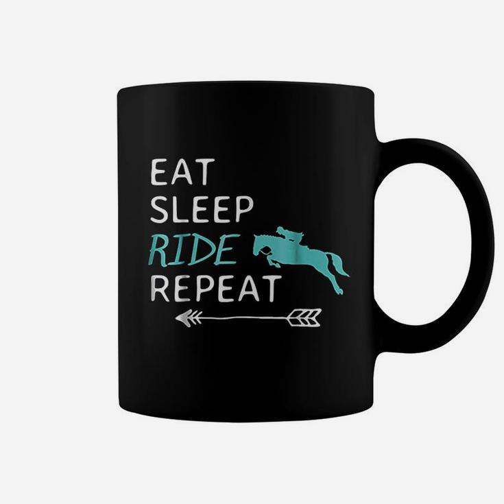 Eat Sleep Ride Horses Repeat Horseback Riding Coffee Mug