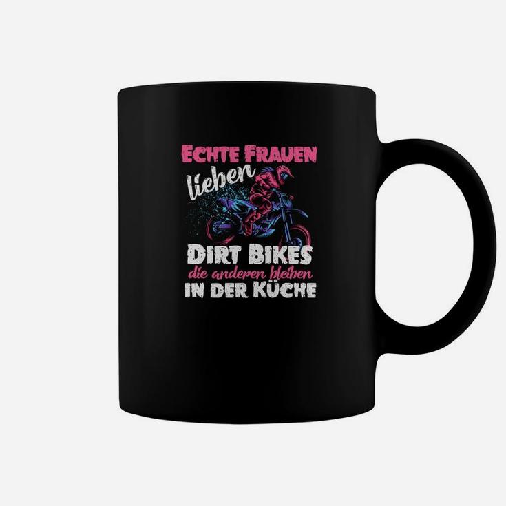 Echte Frauen Lieben Dirt Bikes Tee, Motocross Tassen für Damen