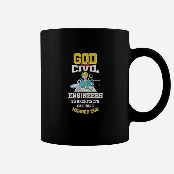 Engineering Heroes God Made Civil Engineers Building Gift Coffee Mug