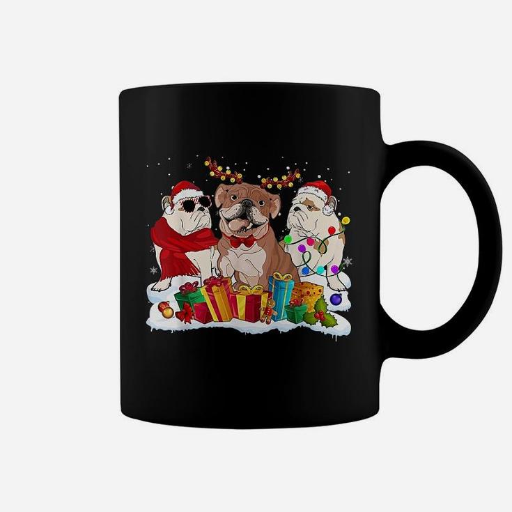 English Bulldog Christmas Friends Coffee Mug