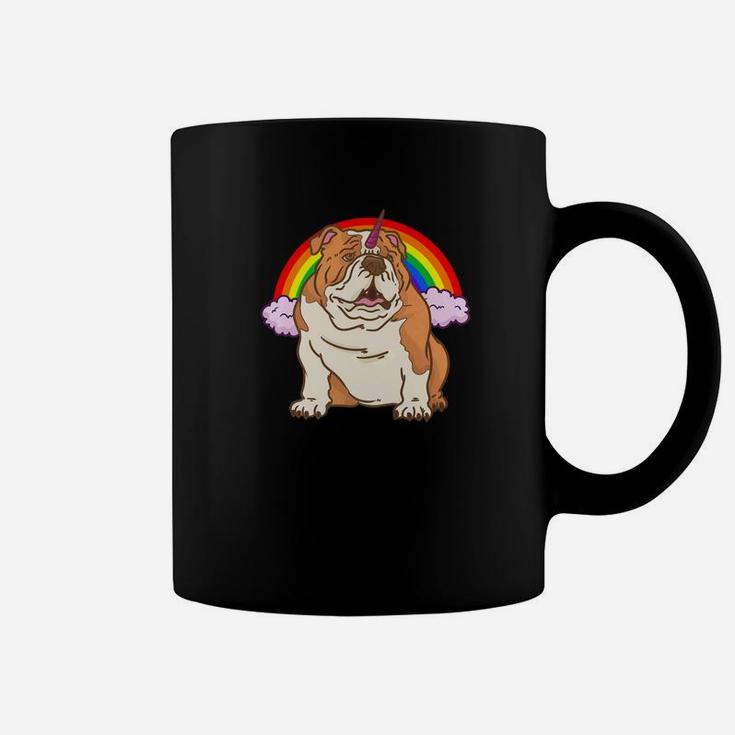 English Bulldog Unicorn Kids Rainbow Coffee Mug