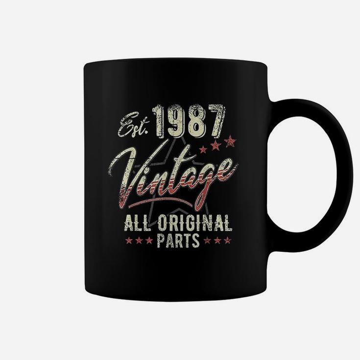 Est 1987 Vintage Original Parts 1987 Birthday  Coffee Mug