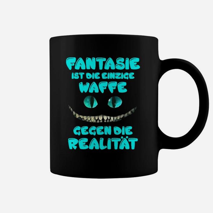 Fantasie Grafik Tee - Cheshire-Katze und Zitat für Literaturfans Tassen