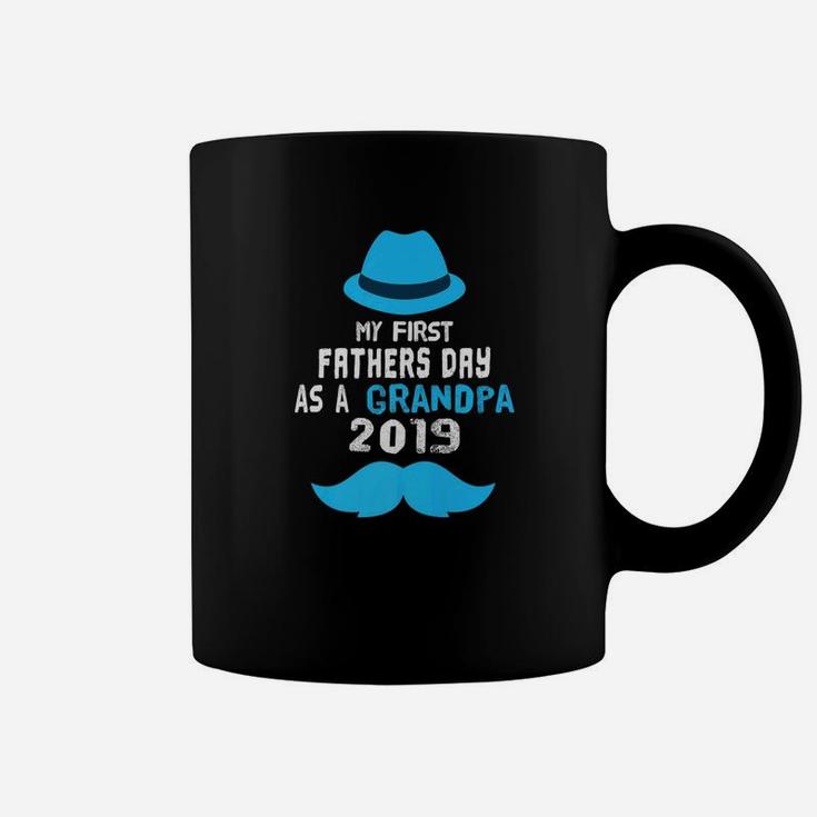 Fathers Day My First Fathers Day As A Grandpa 2019 Gift Premium Coffee Mug