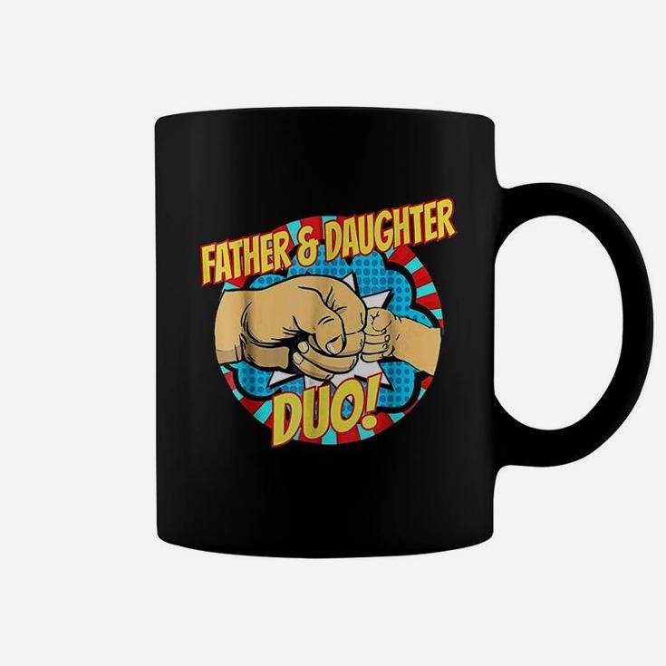 Fathers Day Superhero Father Daughter Duo Dad Coffee Mug