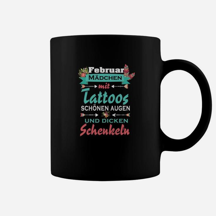 Februar Mädchen Tattoo Schöne Augen Dicke Schenkel Tassen, Damen