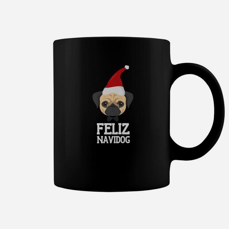 Feliz Navidog Merry Christmas Dog Pug Shirt Coffee Mug