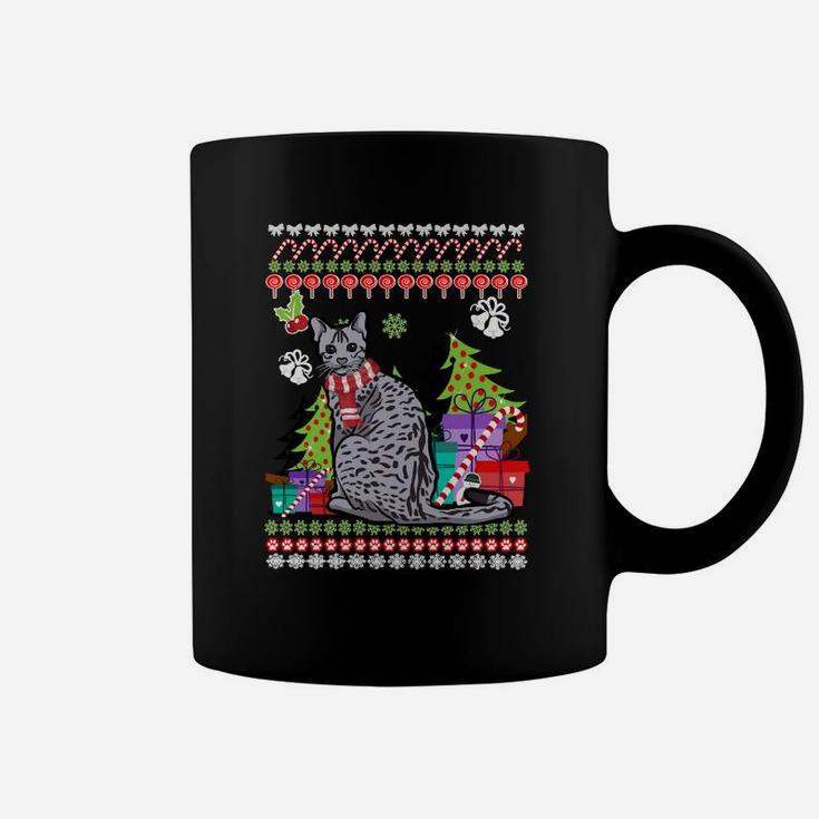 Festlicher Katzen-Weihnachtspullover Tassen, Witziges Design für Weihnachten